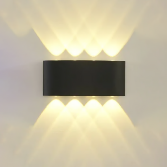 El Sewedy 600006 Up & Down Quattro Black 8 W IP54 Outdoor Wall Light | Outdoor Wall Lighting - SKU 600006