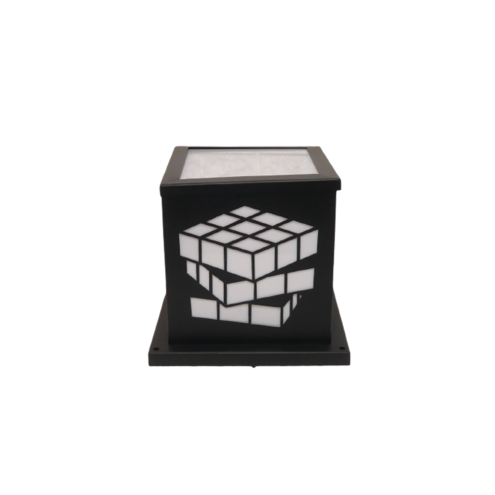 El Sewedy 600022 Cubic Puzzle Shape Black IP56 25*25 1*e27 Outdoor Wall Lantern | Outdoor Wall Lighting - SKU 600022
