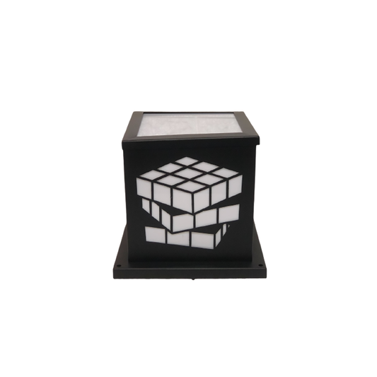 El Sewedy 600022 Cubic Puzzle Shape Black IP56 25*25 1*e27 Outdoor Wall Lantern | Outdoor Wall Lighting - SKU 600022