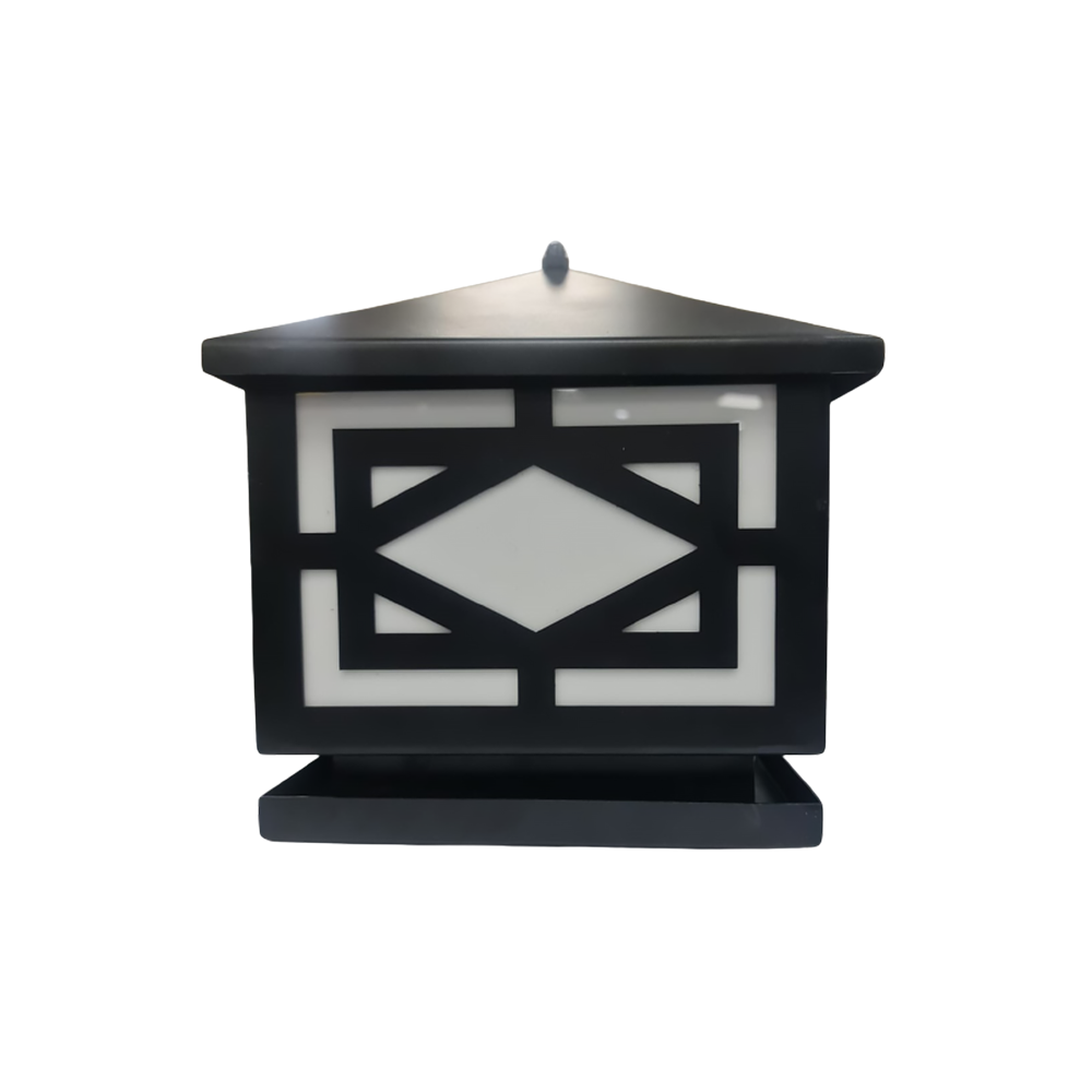 السويدي El Sewedy 600023 Pyramid Top أسود IP56 30*30 1*e27 حائط خارجي Lantern | حائط خارجي إضاءة - SKU 600023