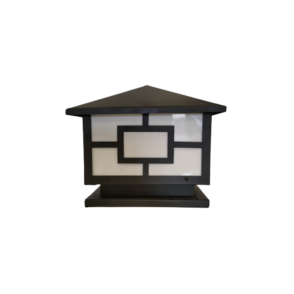 السويدي El Sewedy 600026 Pyramid Top أسود IP56 25*25 1*e27 حائط خارجي Lantern | حائط خارجي إضاءة - SKU 600026