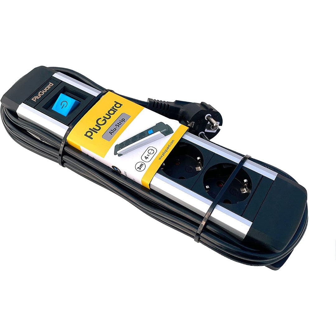آي لوك iLock مشترك كهرباء Premium ألومنيوم 4 مخارج كهرباء 3500W | مشترك كهرباء لـ الرئيسية & Office - SKU آي لوك iLock-3916