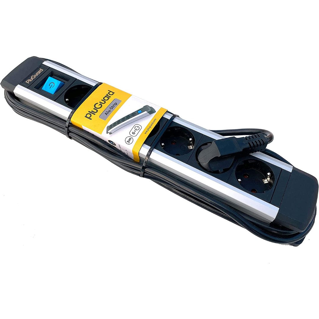 آي لوك iLock مشترك كهرباء Premium ألومنيوم 6 مخارج كهرباء 3500W | مشترك كهرباء لـ الرئيسية & Office - SKU آي لوك iLock-3920
