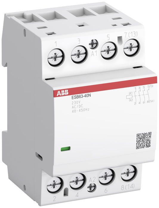 ABB ESB63-40N-06 Silent Modular Contactor 4P 63A 4NO – كونتاكتور موديولار ABB ESB63-40N-06 63 أمبير