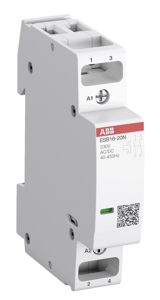 ABB ESB16-20N-06 Silent Modular Contactor 2P 16A 2NO – كونتاكتور موديولار ABB ESB16-20N-06 16 أمبير