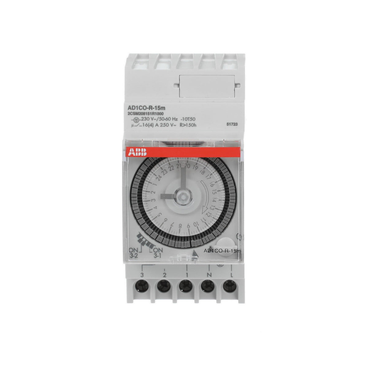 ABB AD1CO-R-15m Analogue Daily Time Switch 24h 16A – تايمر يومي ABB AD1CO-R-15m