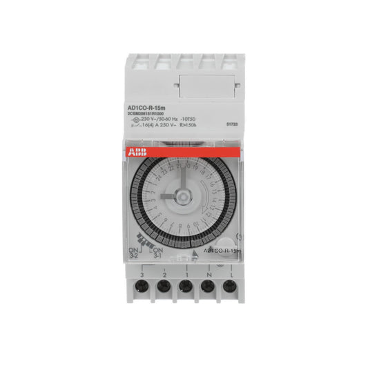 ABB AD1CO-R-15m Analogue Daily Time Switch 24h 16A – تايمر يومي ABB AD1CO-R-15m
