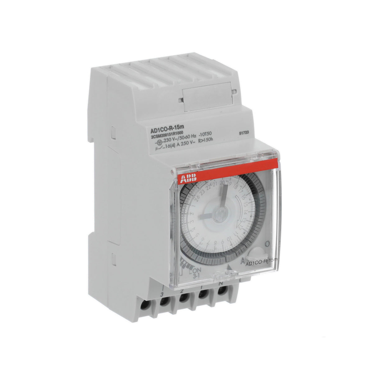 ABB AD1CO-R-15m Analogue Daily Time Switch 24h 16A – تايمر يومي ABB AD1CO-R-15m