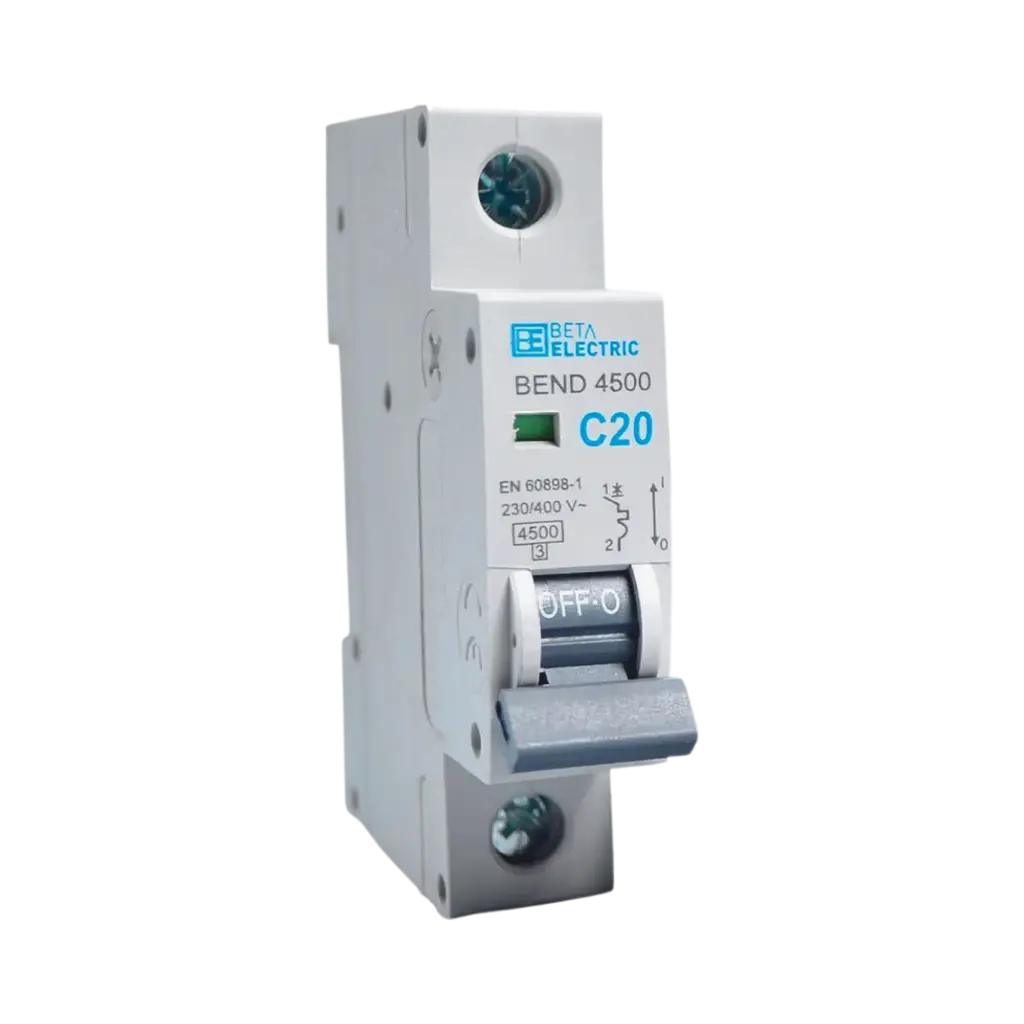 Beta Electric 1P Curve C MCB 4.5KA Frame Miniature Circuit Breaker