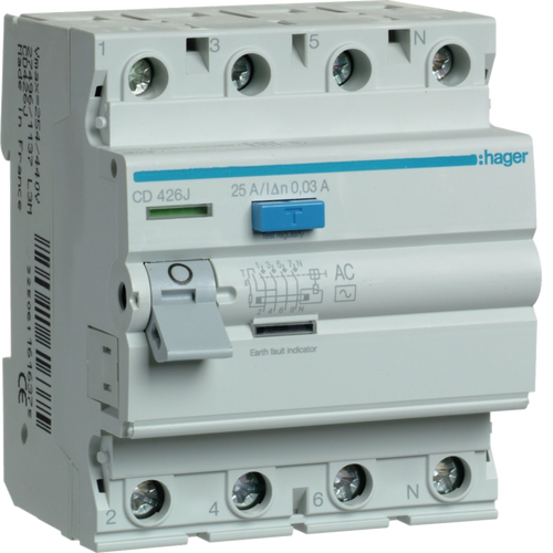 Hager hager-cd-rccb-4p-30ma-type-ac product image