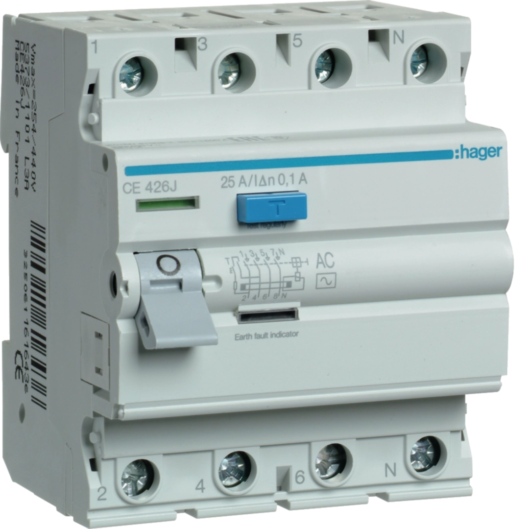 Hager hager-ce-rccb-4p-100ma-type-ac product image