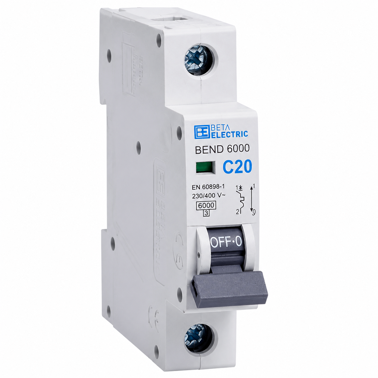 Beta Electric 1P Curve C MCB 6KA Miniature Circuit Breaker