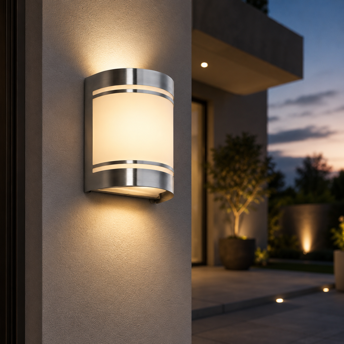 Applec 1*e27 Fitting In Stainless Steel Finish IP44 Outdoor Wall Light | Outdoor Wall Lighting