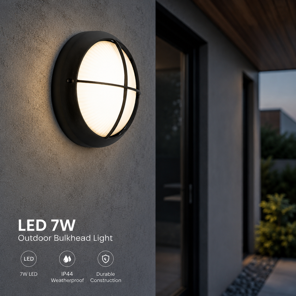 LED 7 W IP44 Outdoor Bulkhead Light | Outdoor Wall Lighting