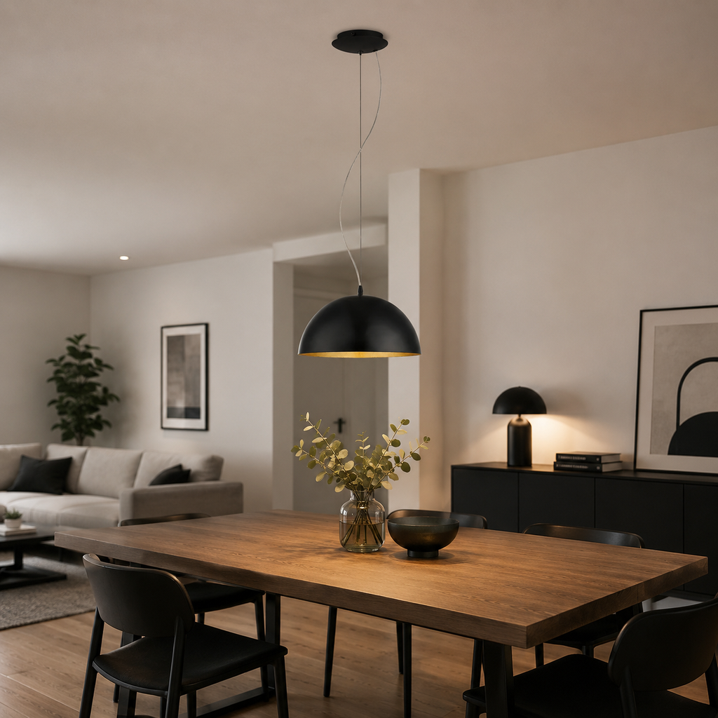 Steel Steel Black Pendant Light | Decorative Indoor Lighting