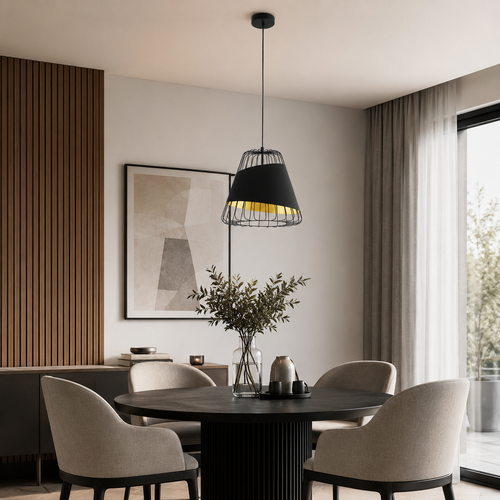 Black and Gold Steel Black and Gold Pendant Light | Decorative Indoor Lighting