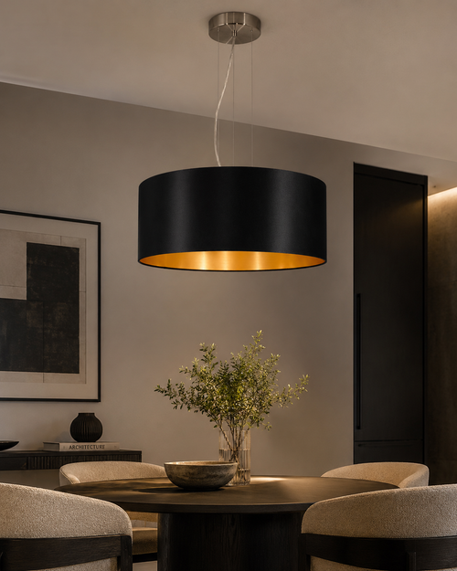 Black Nickel and Black Pendant Light | Decorative Indoor Lighting
