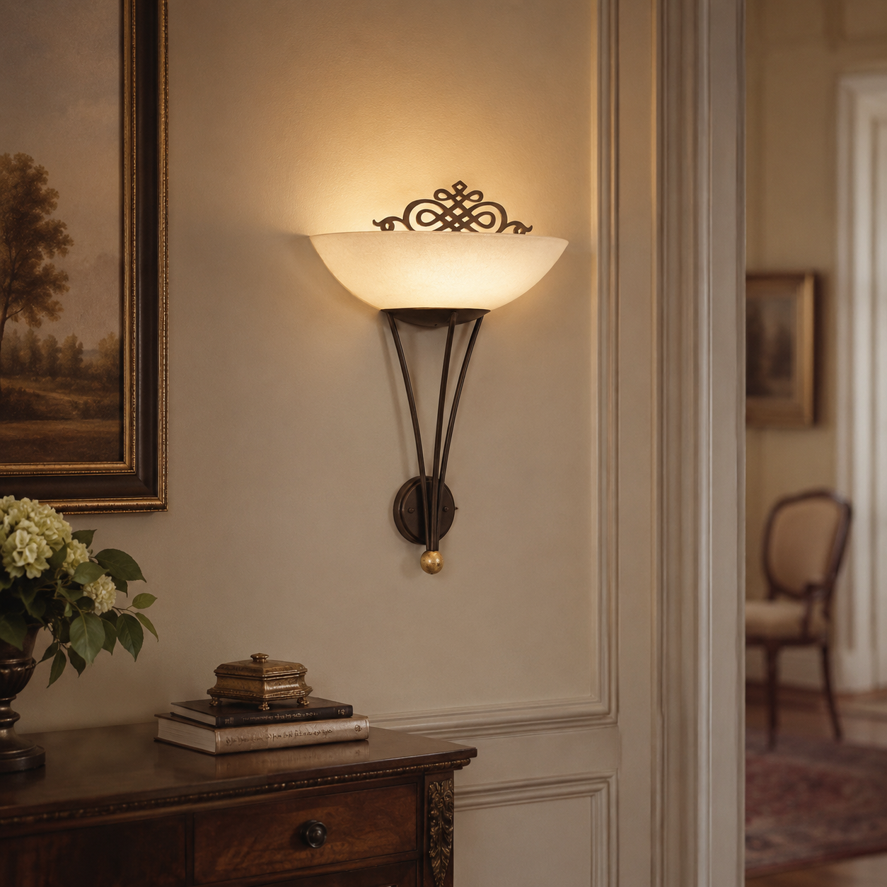 Steel Steel Brown و زجاج حائط إضاءة | Decorative Indoor إضاءة