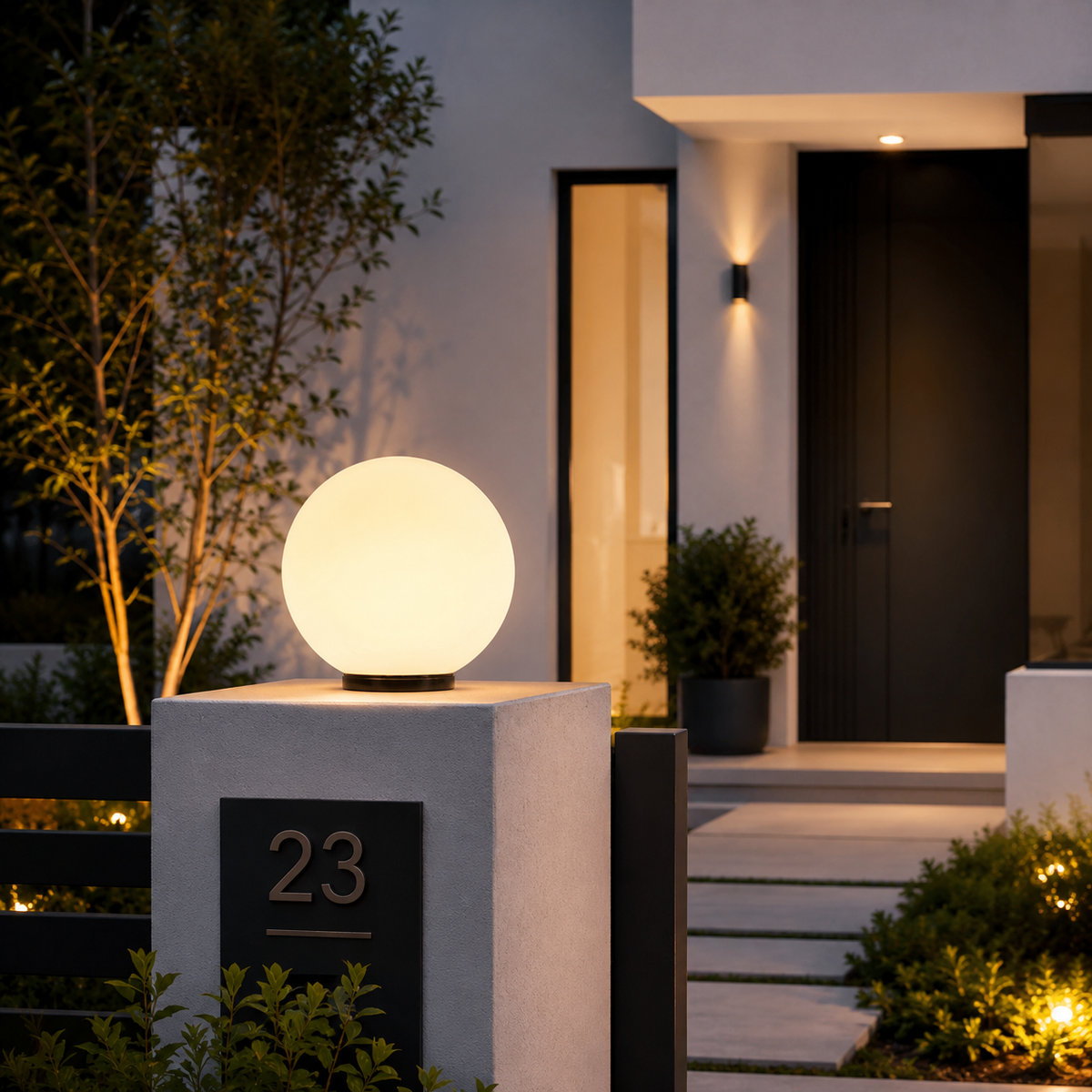 السويدي El Sewedy 25cm لـ حدائق-E27 Lamp Base-IP54 حديقة Globe إضاءة | خارجي حديقة إضاءة