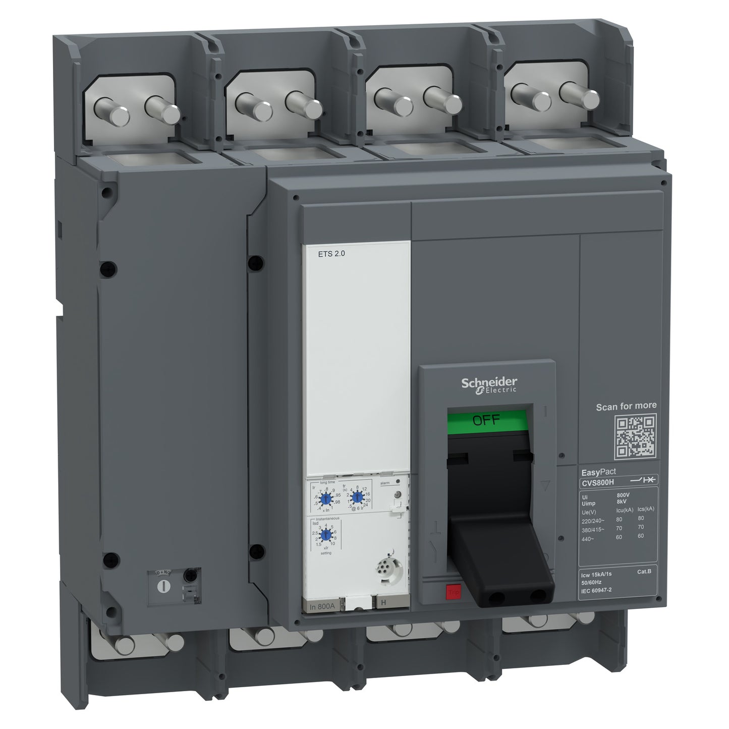 شنايدر إلكتريك Schneider E080F420FM EasyPact CVS800 MCCB قاطع اتوماتيك | قاطع MCCB اتوماتيك علبة مصبوبة