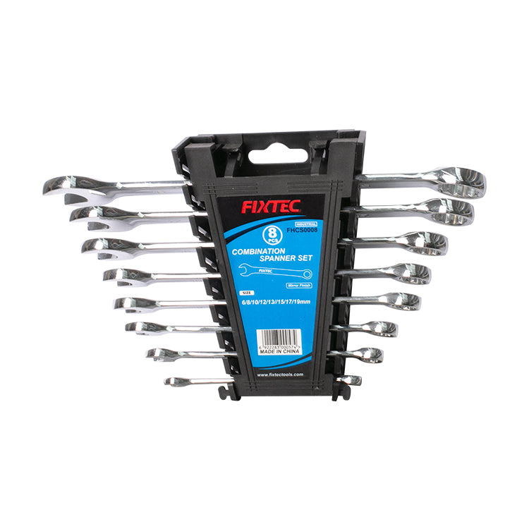 FixTec 8-piece combination spanner set CrV
