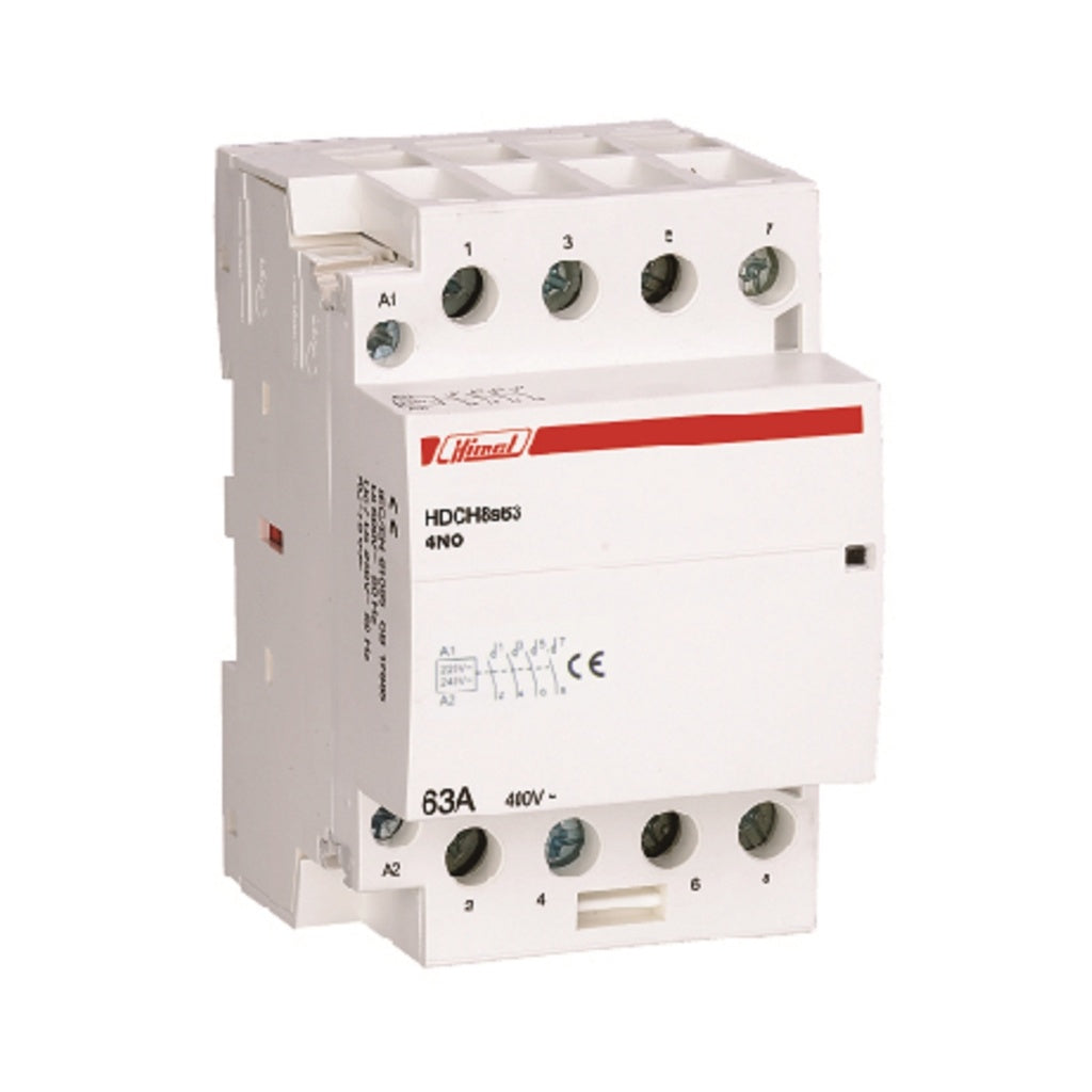 سلسلة المقاولين المعيارية الصامتة Himel HDCH8s | ملف 220 فولت/230 فولت تيار متردد، نطاق تبديل الطاقة على سكة DIN