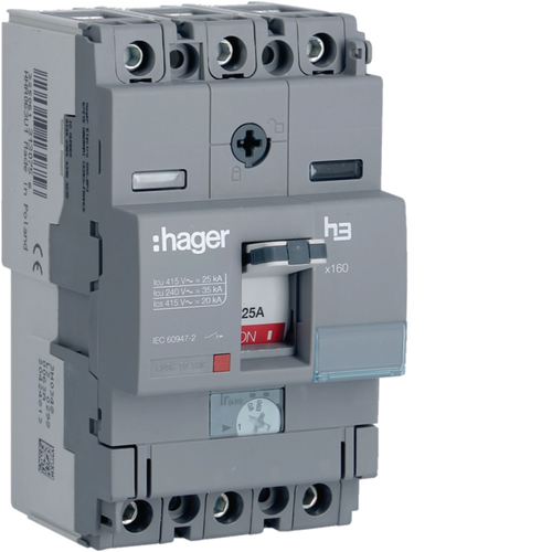 Hager hager-hha-h3-plus-mccb-adjustable-thermal-magnetic-25-ka product image