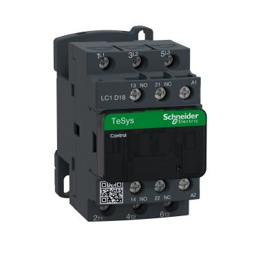 Schneider Electric TeSys D LC1D18 Contactor | LC1D18M7, 3-Pole, 18A AC-3, 220V AC Coil