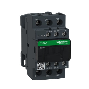 Schneider Electric TeSys D LC1D25 Contactor | LC1D25M7, 3-Pole, 25A AC-3, 220V AC Coil