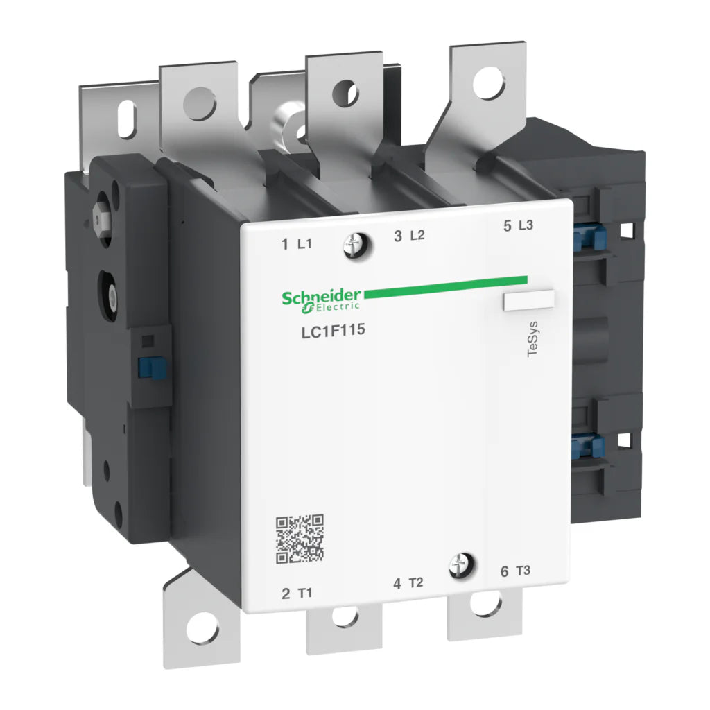 Schneider Electric TeSys F Heavy-Duty Industrial Contactor LC1F115M7 | 3-Pole, AC-3 115A, 220V AC 50/60Hz Control Coil Power Switch