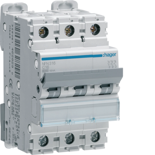 Hager hager-nf-3p-miniature-circuit-breakers-10ka-c-curve product image