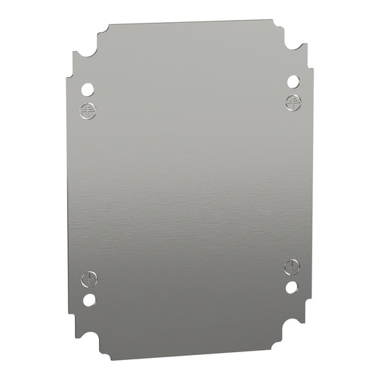 Schneider Electric NSYMM2520 | Plain Mounting Plate 250x200mm, Galvanized Steel