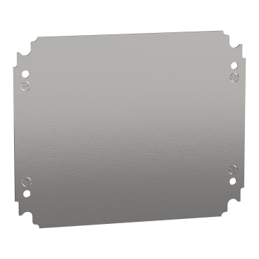 Schneider Electric NSYMM3025 | Plain Mounting Plate 300x250mm, Galvanized Steel