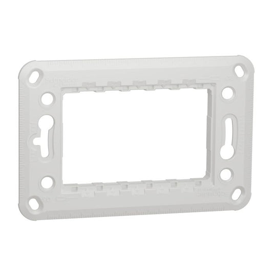 Schneider Electric NU7103P | New Unica 3-Module Plastic Fixing Frame, 1 Gang