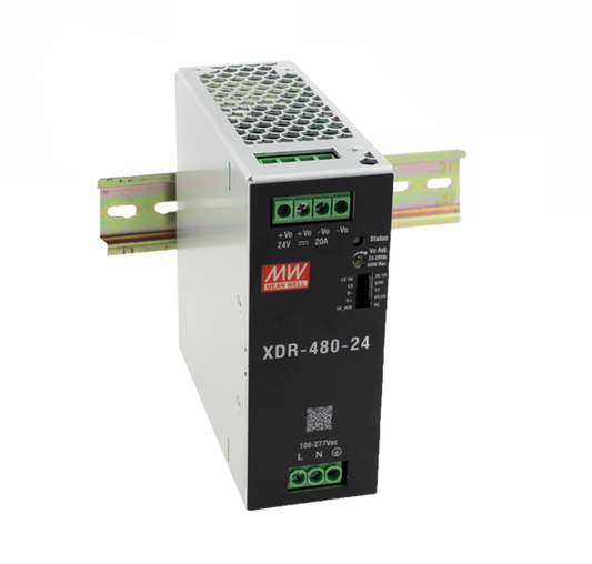 MEAN WELL XDR-480-24 24V 20A DIN Rail Power Supply