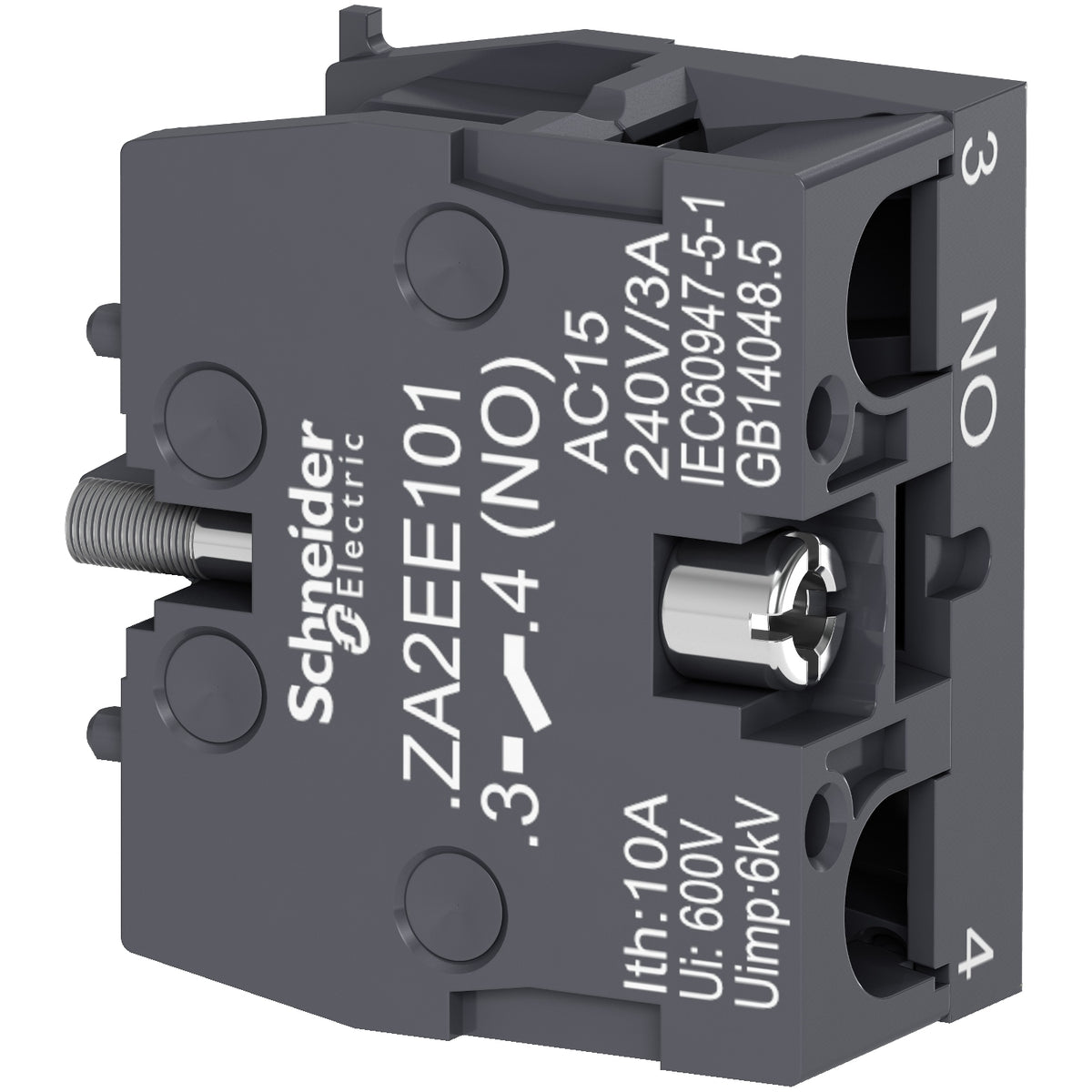 ZA2EE101 - Single contact block for head Ø22, 1 NO