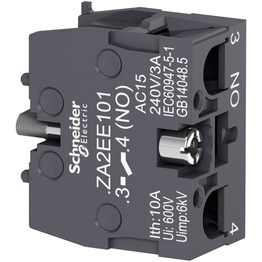 ZA2EE101 - Single contact block for head Ø22, 1 NO