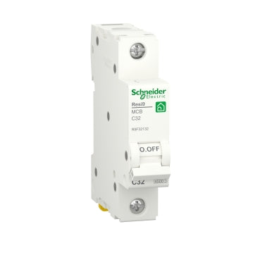 قاطع دائرة مصغر Schneider Electric Resi9 أحادي القطب منحنـى C بقـدرة 4.5 كيلو أمبير (6 أمبير - 63 أمبير)