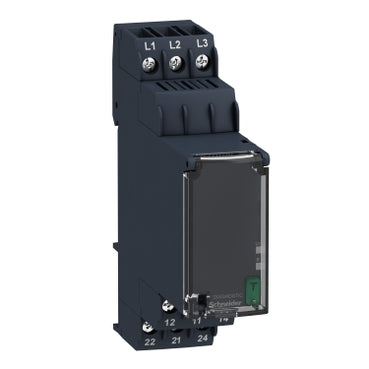 Schneider Electric RM22TG20 | Modular 3-phase supply control relay, 8 A, 2 CO, 183…528 V AC