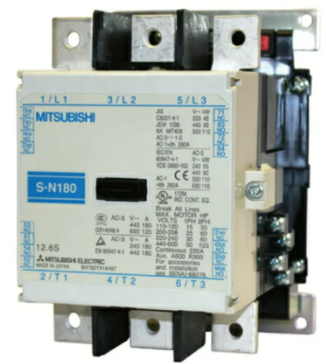 Mitsubishi Electric S-N Magnetic Contactor, 3-Pole 220V AC Coil