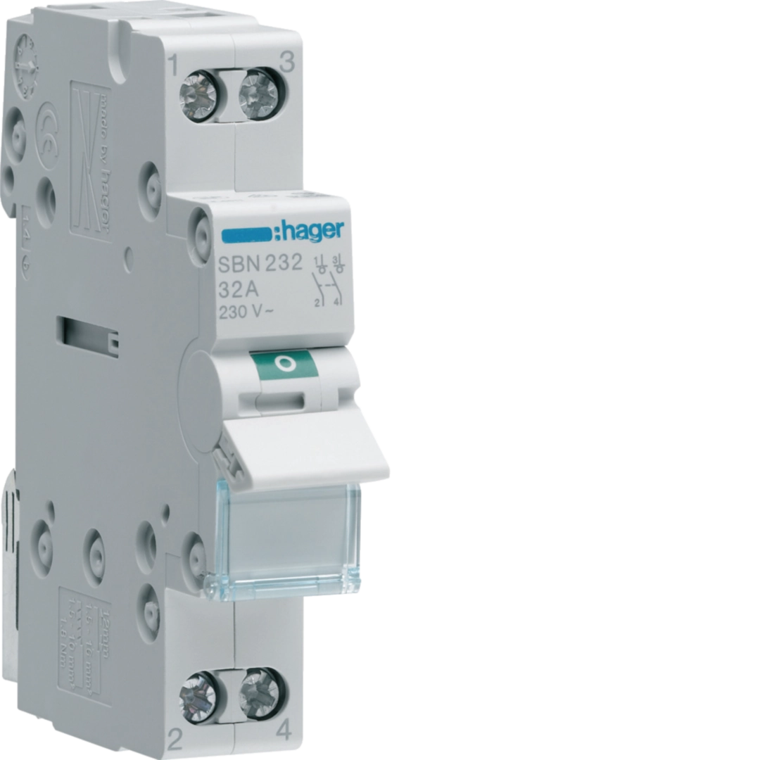 هاجر Hager هاجر Hager-sbn-2P 2 قطب-مفتاح-disconnectors product image
