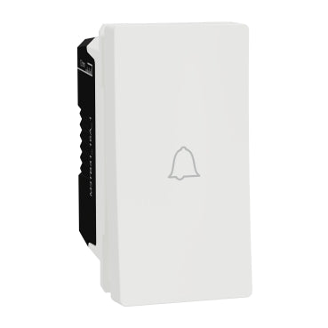 Schneider Electric M3TB31_BP_1M | Doorbell Switch, Miluz E, 10A, 250V, 1 module, White