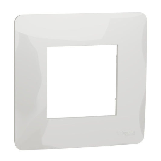 Schneider Electric NU200218 | Cover frame, New Unica, 1 gang, 2 modules, white