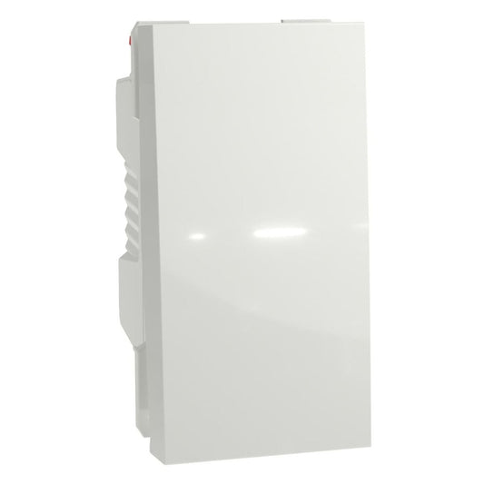 Schneider Electric NU310618 | Push-button, New Unica, + NO push-button, 10A, 1 module, screwless terminals, untreated, I
