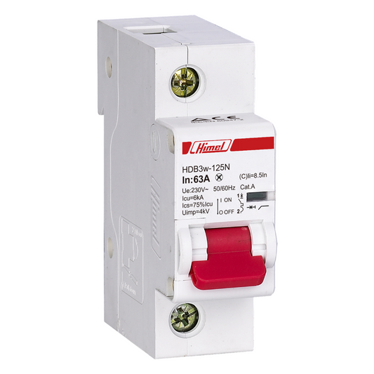 Himel HDB9H Miniature Circuit Breakers (MCB) Series | 1-Pole, 10kA, C Curve, Industrial Range
