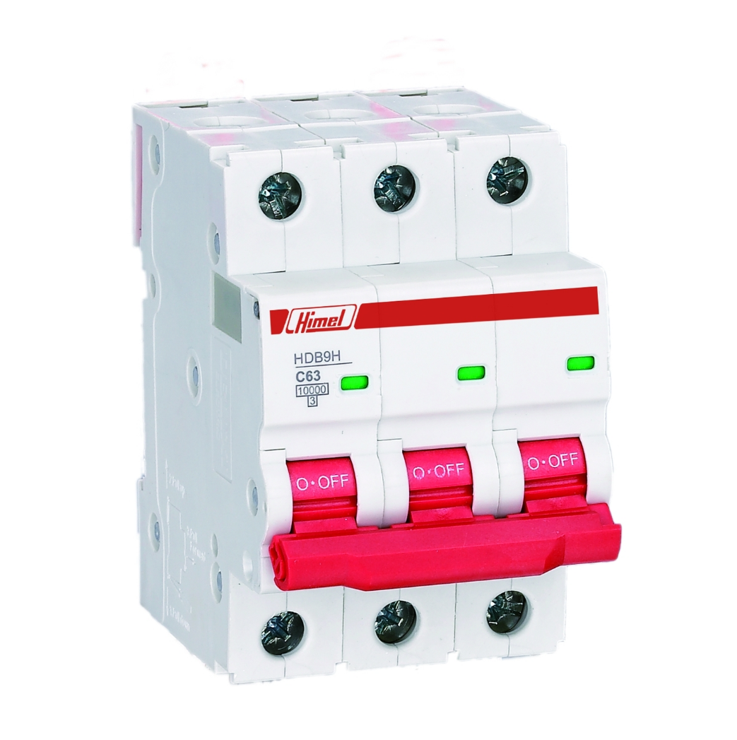 Himel HDB3w-125 / HDB9H High-Capacity Miniature Circuit Breakers (MCB) Series | 3-Pole, 10kA, C Curve, 10A to 125A Range