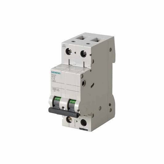 Siemens Miniature Circuit Breakers (MCB) Series | 2-Pole, 6kA, C Curve, Phase + Neutral Range