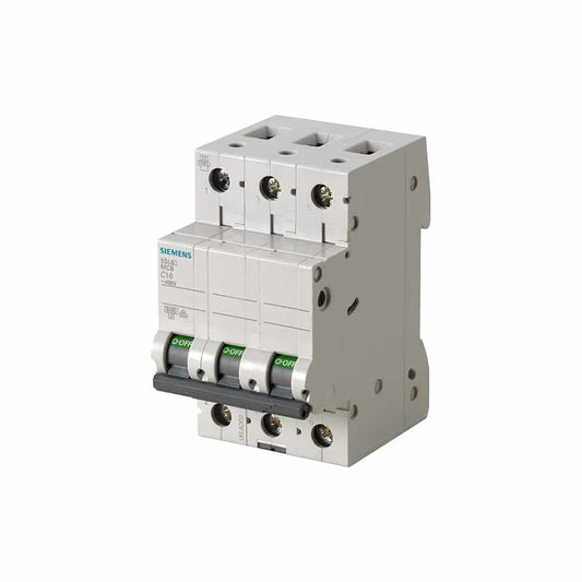Siemens Heavy-Duty Miniature Circuit Breakers (MCB) Series | 3-Pole, 6kA, C Curve, Industrial Three-Phase Range