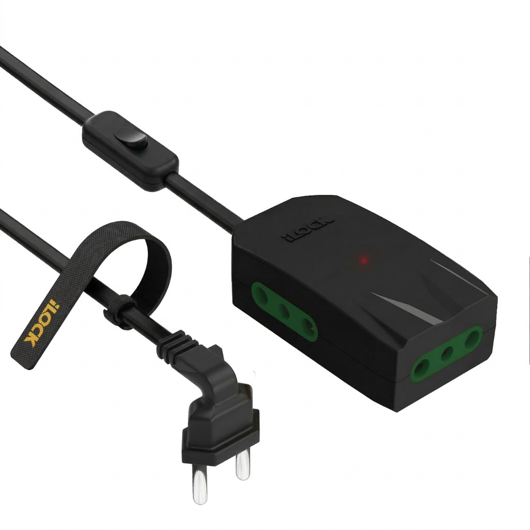 آي لوك iLock Mini مشترك كهرباء – 3 مخارج كهرباء مع مفتاح ON/OFF | مشترك كهرباء لـ الرئيسية & Office - SKU آي لوك iLock-9940