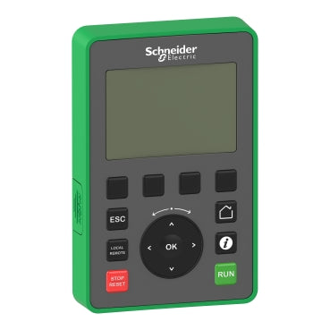 Schneider Electric VW3A1111 graphic display terminal, 240×160 px, IP65, green handheld HMI